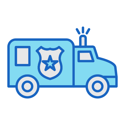 camioneta de la policía icono gratis