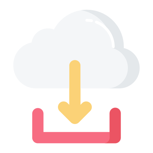 descarga en la nube icono gratis