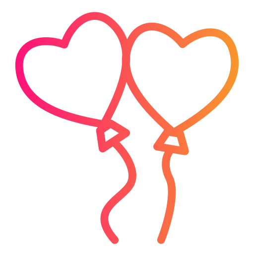 Balloon hearts Generic gradient outline icon