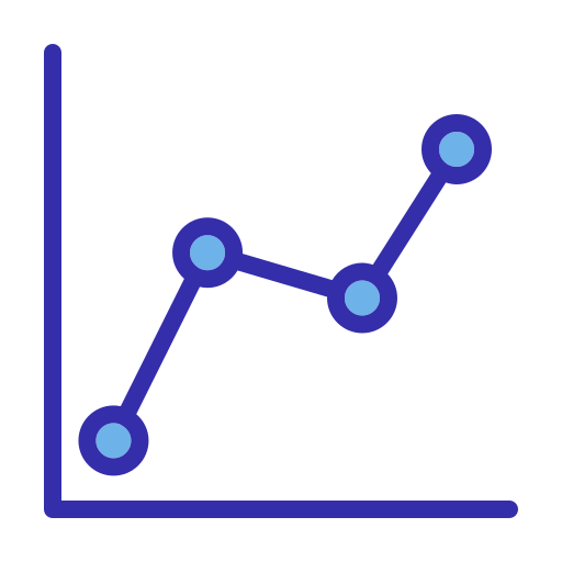 gráfico de linea icono gratis