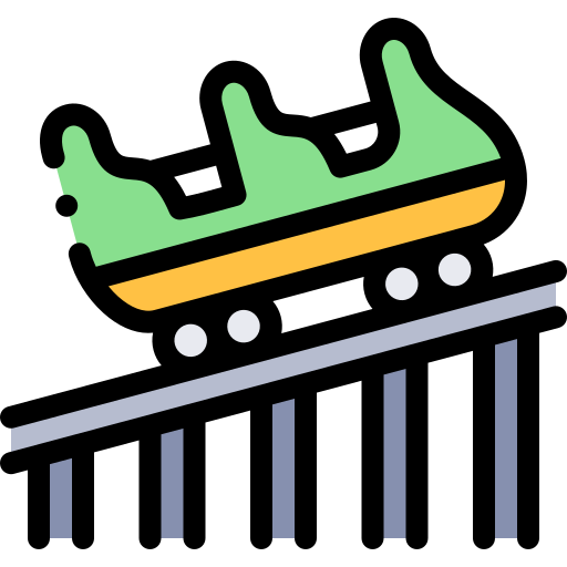 montaña rusa icono gratis