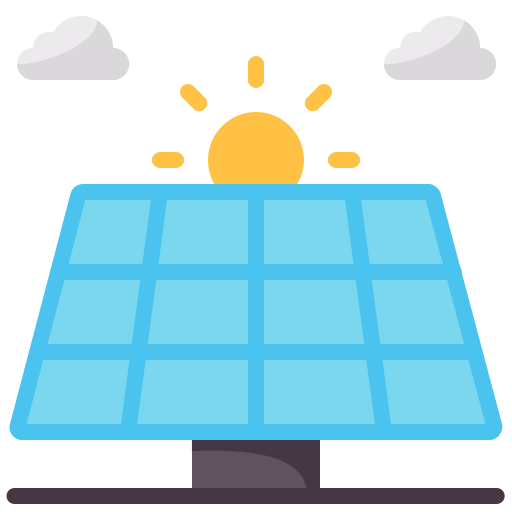 paneles solares icono gratis