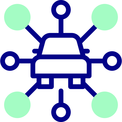 auto compartido icono gratis