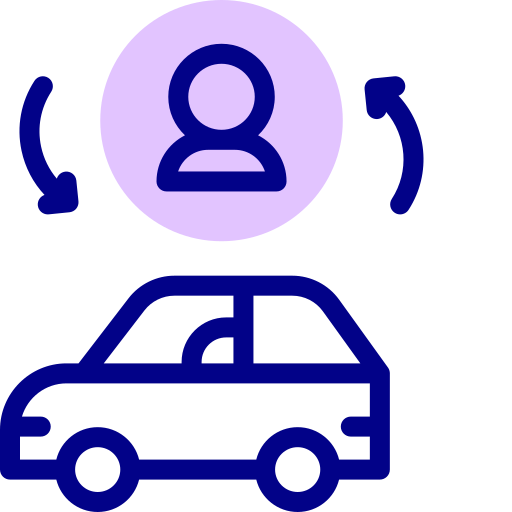 auto compartido icono gratis