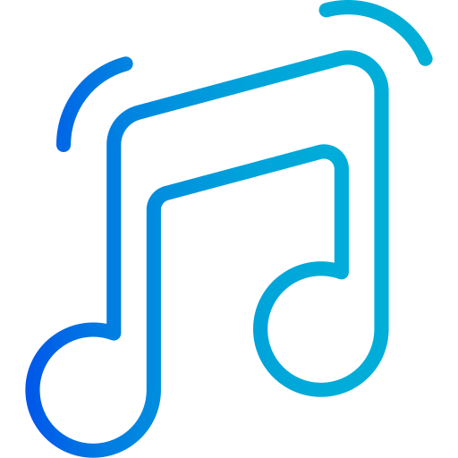 Music Generic gradient outline icon