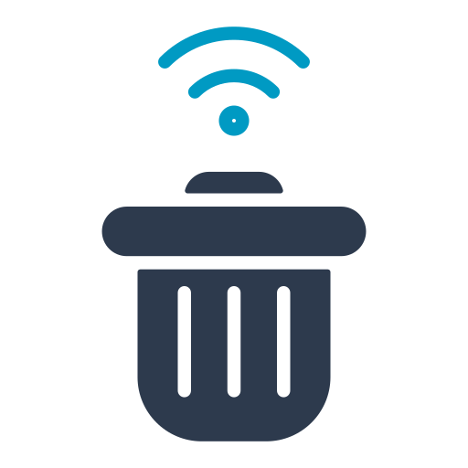 Smart trash free icon Smart trash free icon