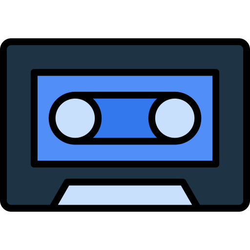 Cassette tape Generic color lineal-color icon