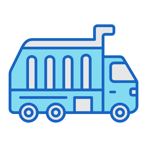 Dump truck generic color lineal color icon