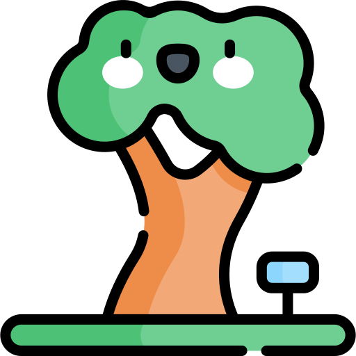 Tree Kawaii Lineal color icon