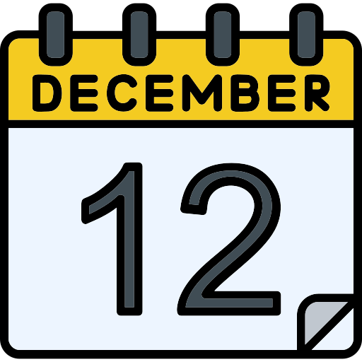 December Generic color lineal-color icon