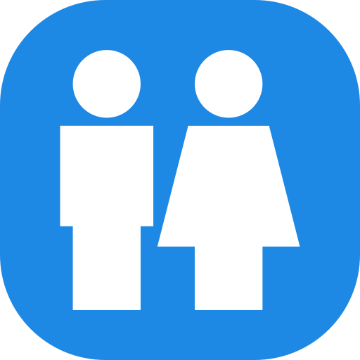 Male and female Generic color fill icon