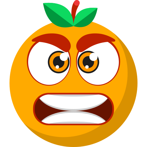 orange mad face