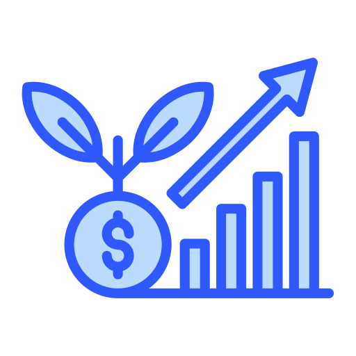 gráfico de crecimiento icono gratis