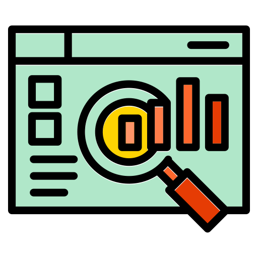 investigación de datos icono gratis