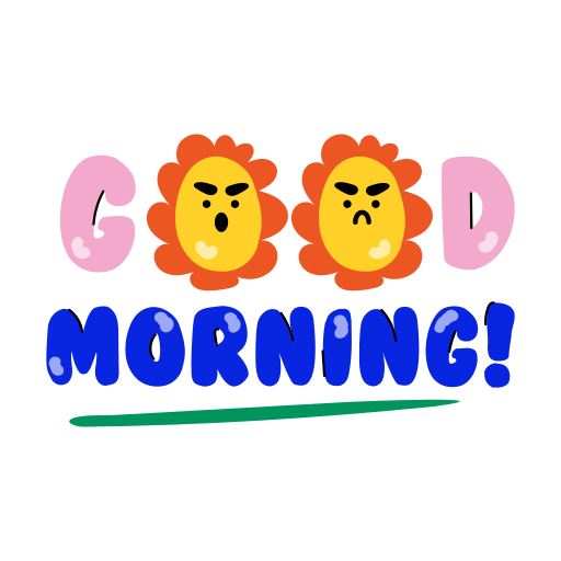 Good Morning Stickers - Free nature Stickers