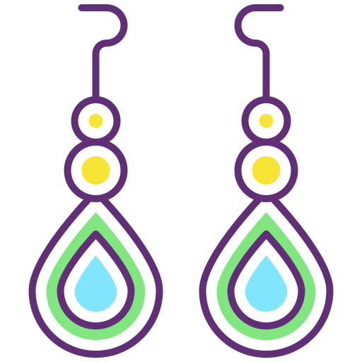 Earrings Generic color lineal-color icon