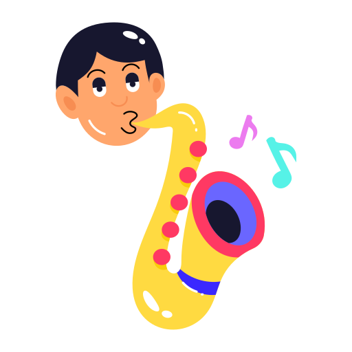 saxofón gratis sticker