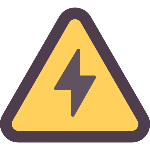 Electrical Danger Sign Generic Color Fill Icon 1378