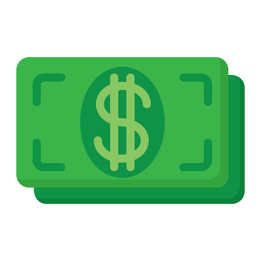 Символ доллара в черном овале бесплатно иконка