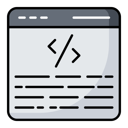 Web coding - free icon