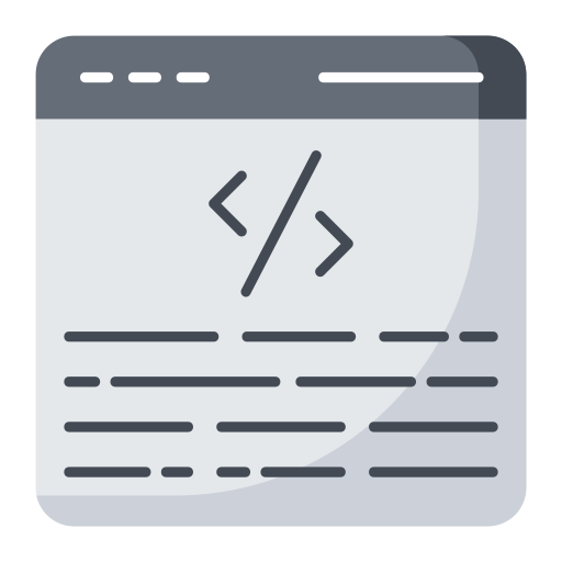 Web coding - free icon