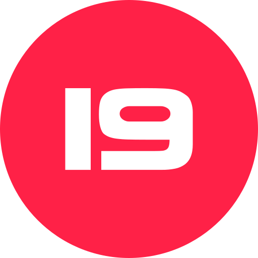 número 19 icono gratis