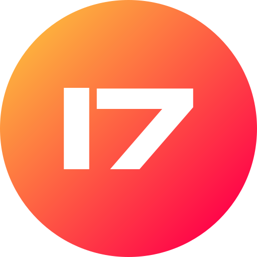 número 17 icono gratis