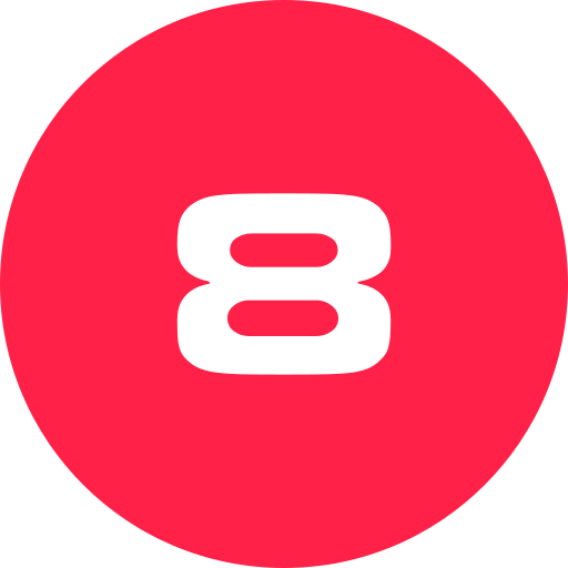 Number 8 Generic color fill icon