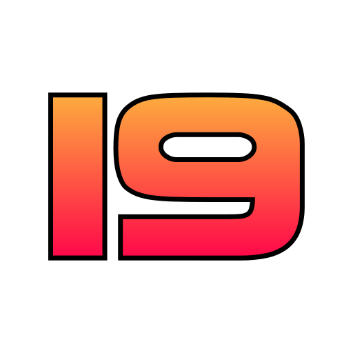 numero 19 grátis ícone