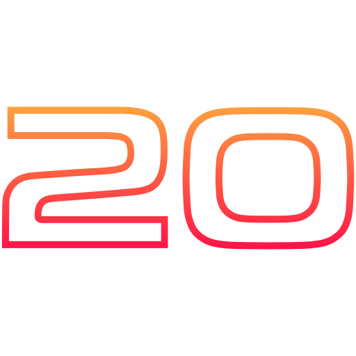 numéro 20 Icône gratuit numéro 20 Icône gratuit