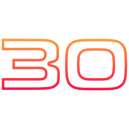 numéro 30 Icône gratuit numéro 30 Icône gratuit