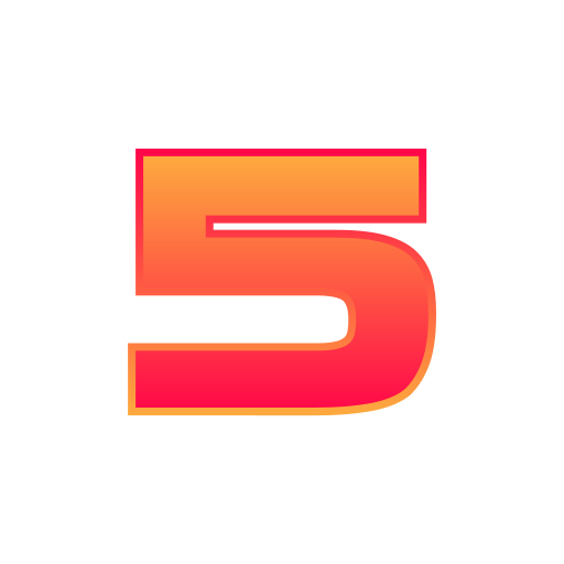 número 5 icono gratis