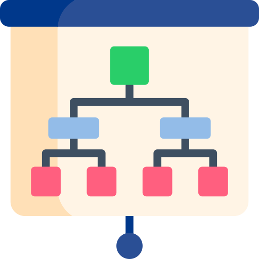 Organization Chart Kawaii Flat icon