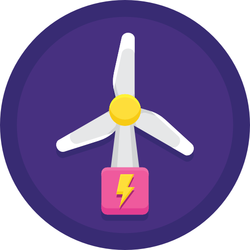 energía eólica icono gratis