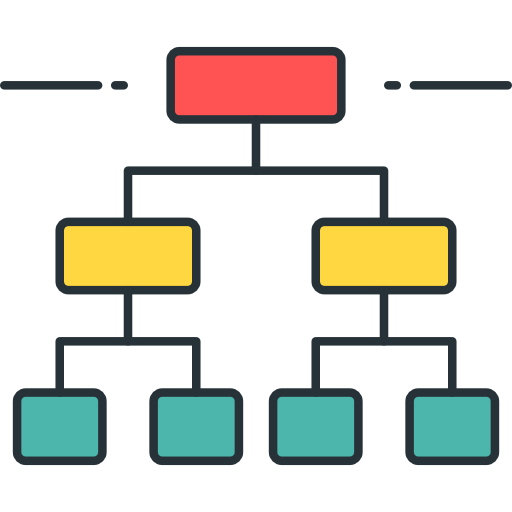 estructura jerarquica icono gratis