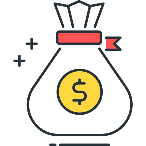 bolsa de dinero icono gratis