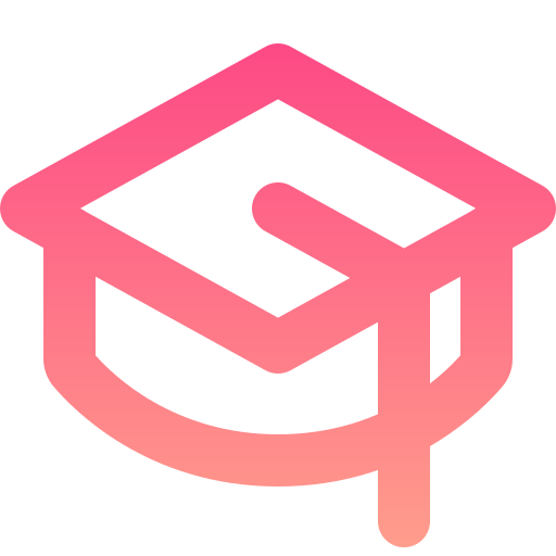 Graduation cap Generic gradient outline icon