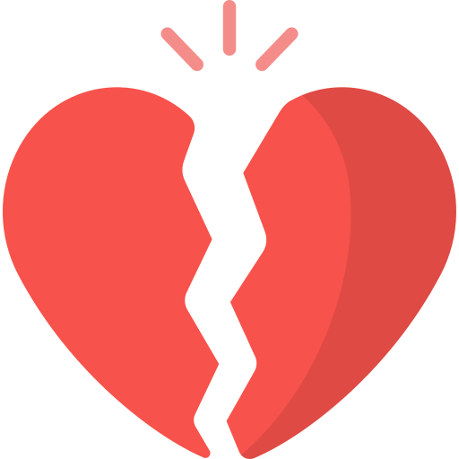 상한 마음 무료 아이콘