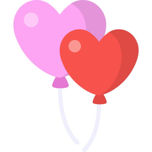 globo de corazón icono gratis