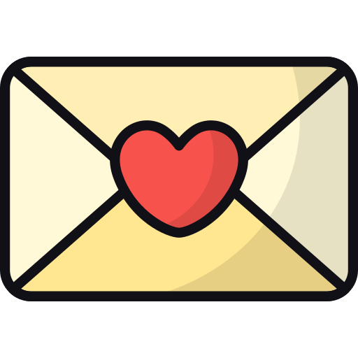 carta de amor icono gratis