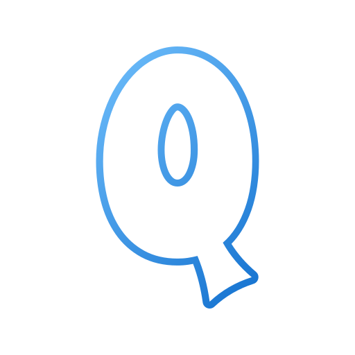 lettera q Generic gradient outline icona