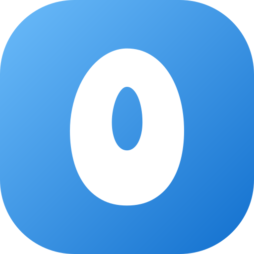 Letter o Generic gradient fill icon