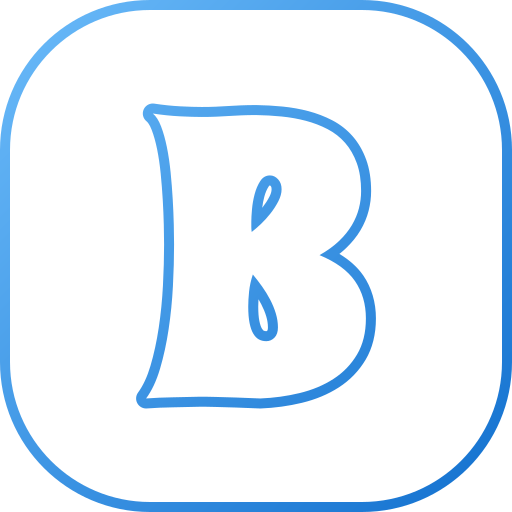 Letter B Generic Gradient Outline Icon