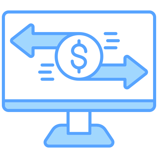 transferencia de dinero icono gratis