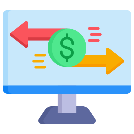 Money Transfer Generic color fill icon