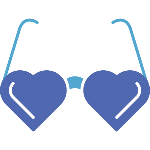 Heart Glasses Generic Color Fill Icon