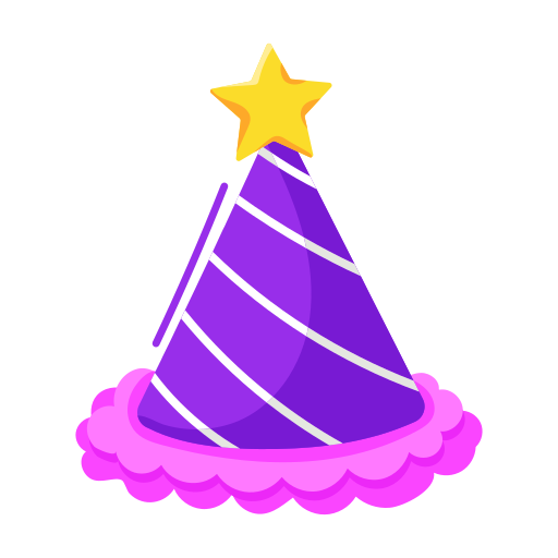 purple party hat