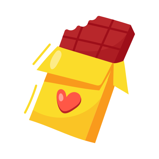 Chocolate bar free sticker