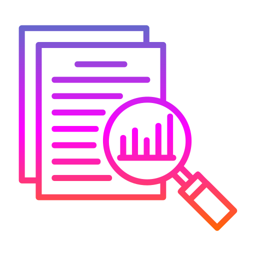 Research generic gradient outline icon