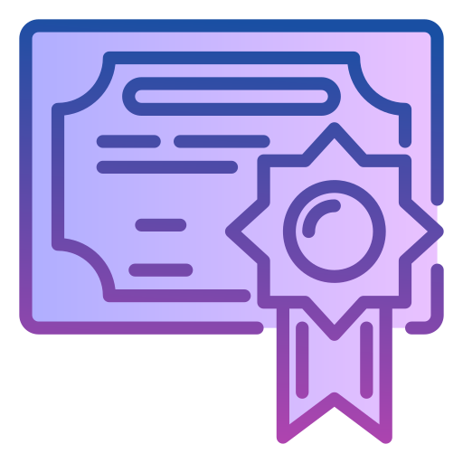 Certificate Generic gradient lineal-color icon